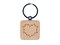 Heart Shaped Rustic Wreath Wedding Decor Engraved Wood Square Keychain Tag Charm